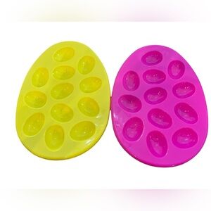 2 pack plastic egg shaped egg trays